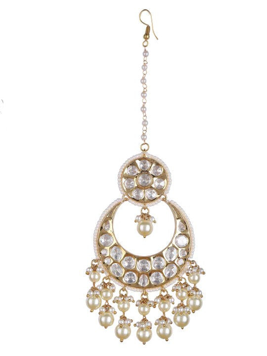 Gold-Plated Kundan Studded Jewellery Set
