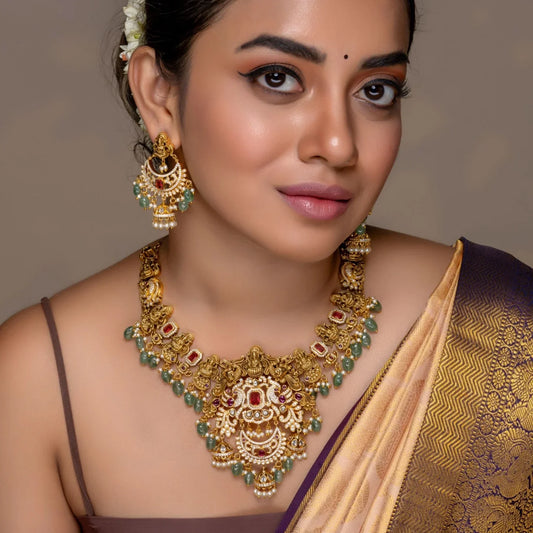 Astha Lakshmi Antique Temple Necklace