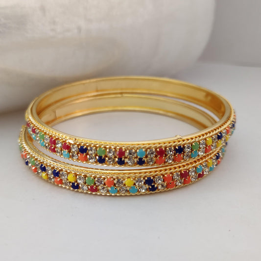 Multicolored Stone Bangles B96 | Sunu's Fashions