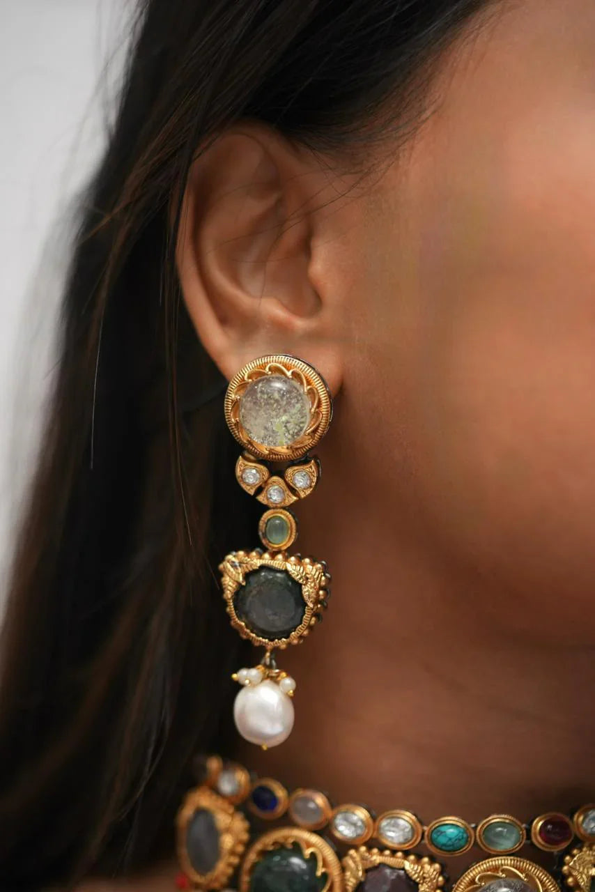 Gemstone Choker Set Multi Colour Gem