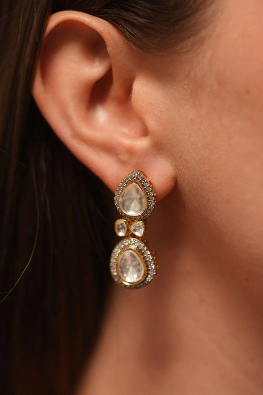 Vasanti Moissanite Polki Necklace Set