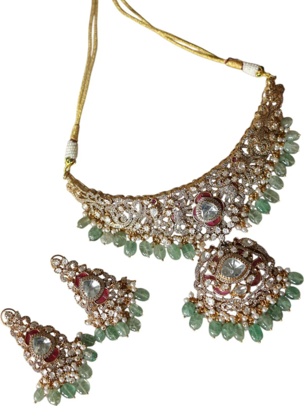 Bridal Choker Set Antique Gold