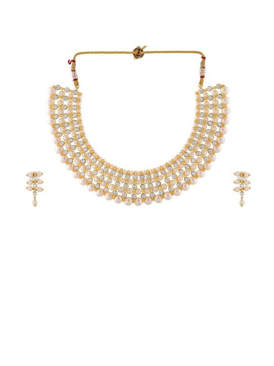 Gold Plated Enchanting Traditional Kundan Jewellery Set