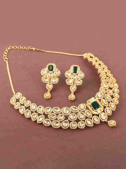 Gold-Plated Kundan-Studded Jewellery Set