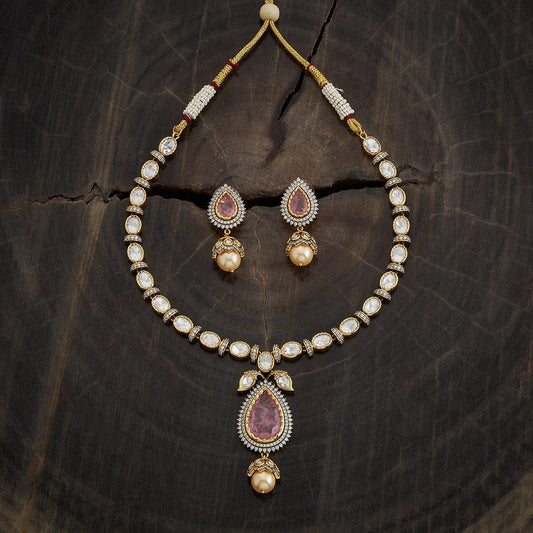 Kundan Polki Necklace Color Green Polish Victorian