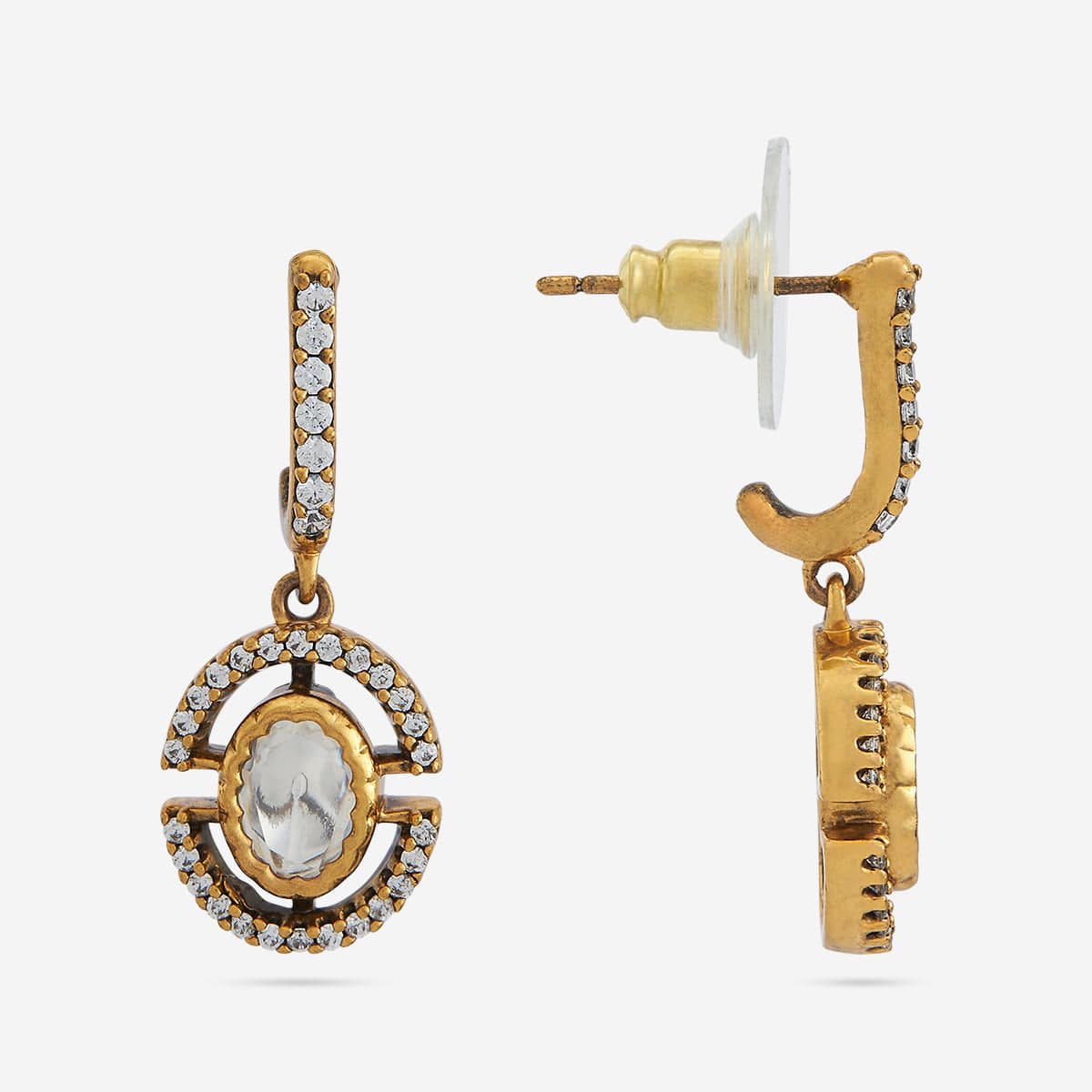 Kundan Polki Necklace Color White Polish Victorian