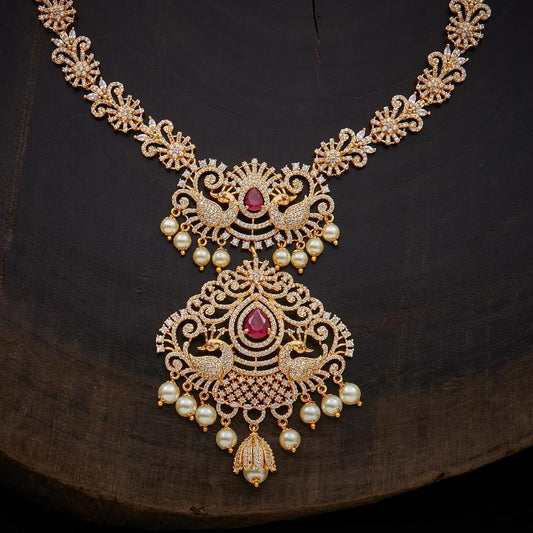 Kushal's Fashion Jewellery Zircon Necklace 136699