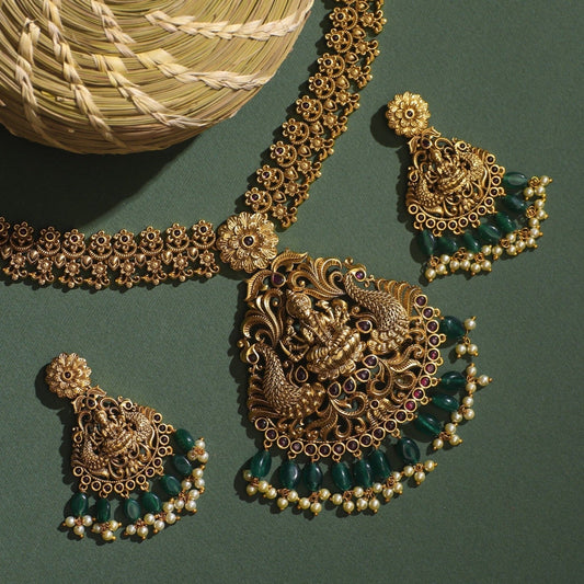 Gold Plated Antique Necklace Set-06