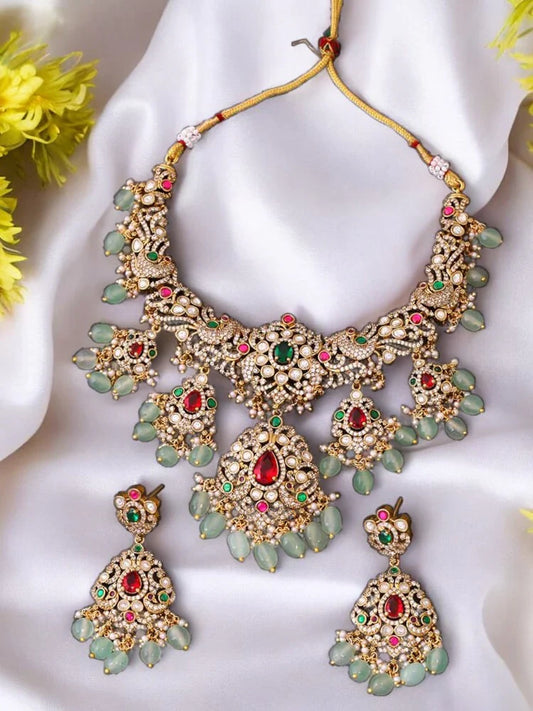Multicolor Aravie Victorian Jewellery Set - New Arrival