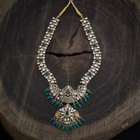 Kundan Polki Necklace Color Green Polish Victorian