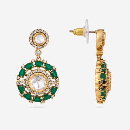 Kundan Polki Necklace Color Green Polish Victorian