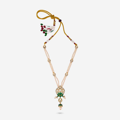 Kundan Polki Necklace Color Green Polish Victorian