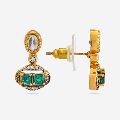 Kundan Polki Necklace Color Green Polish Victorian