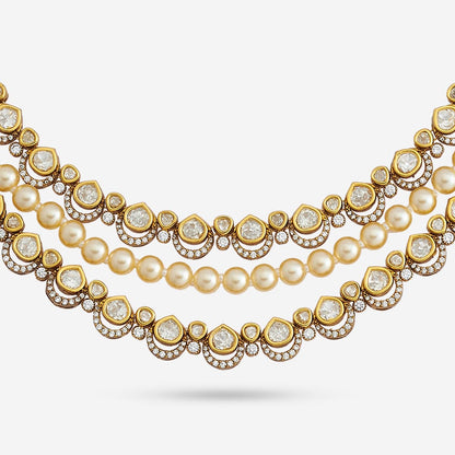 Kundan Polki Necklace Color Green Polish Victorian