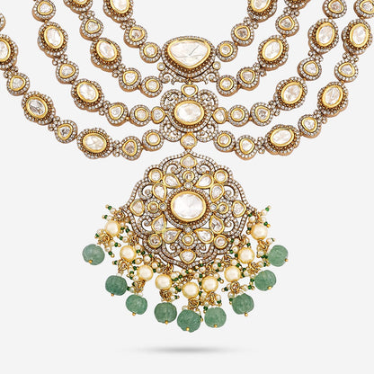 Kundan Polki Necklace Color Green Polish Victorian