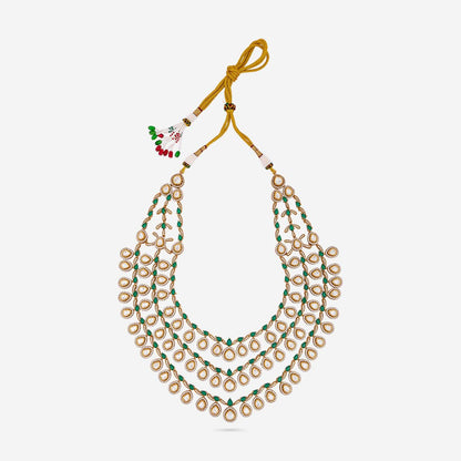 Kundan Polki Necklace Color Green Polish Victorian
