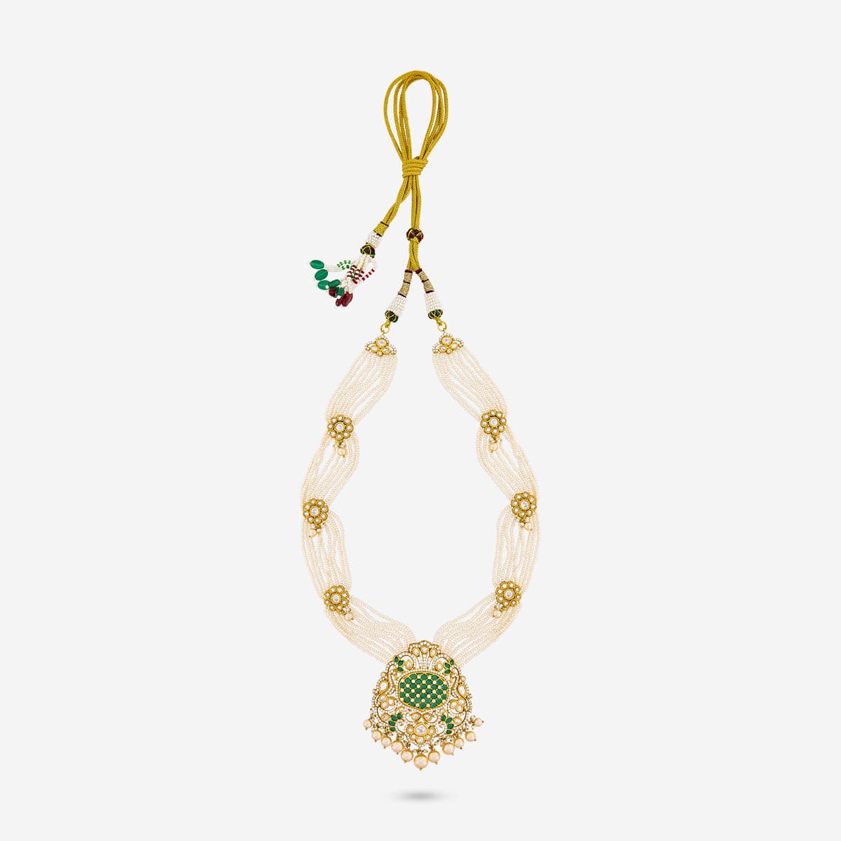 Kundan Polki Necklace Color Green Polish Victorian