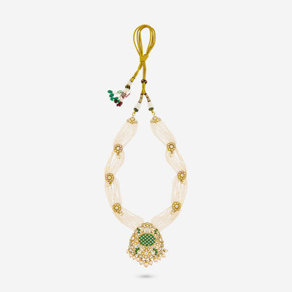 Kundan Polki Necklace Color Green Polish Victorian