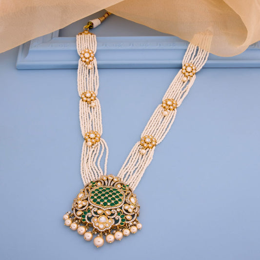 Kundan Polki Necklace Color Green Polish Victorian