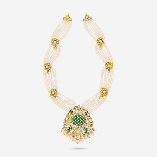 Kundan Polki Necklace Color Green Polish Victorian