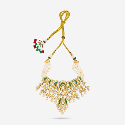 Kundan Polki Necklace Color Green Polish Victorian