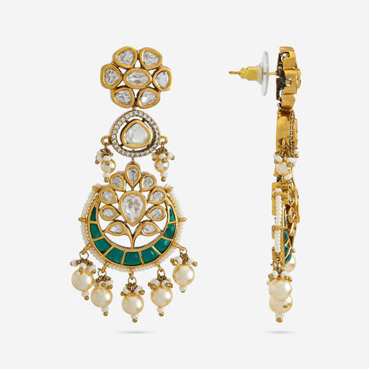 Kundan Polki Necklace Color Green Polish Victorian