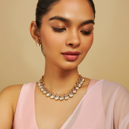 Kundan Polki Necklace Color Green Polish Victorian