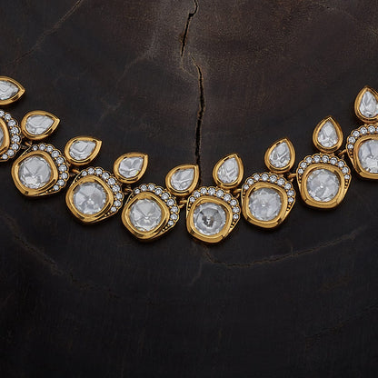 Kundan Polki Necklace Color Green Polish Victorian