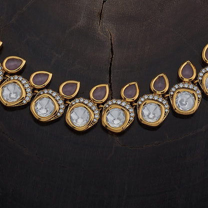 Kundan Polki Necklace Color Green Polish Victorian