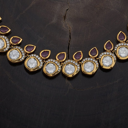 Kundan Polki Necklace Color Green Polish Victorian