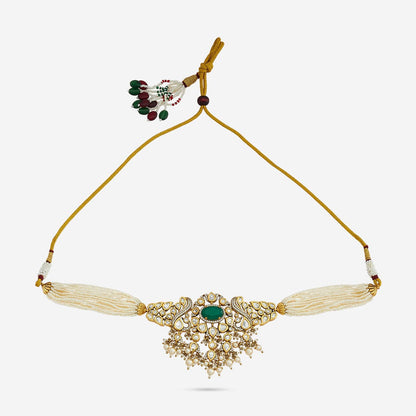 Kundan Polki Necklace Color Green Polish Victorian