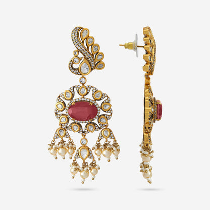 Kundan Polki Necklace Color Green Polish Victorian