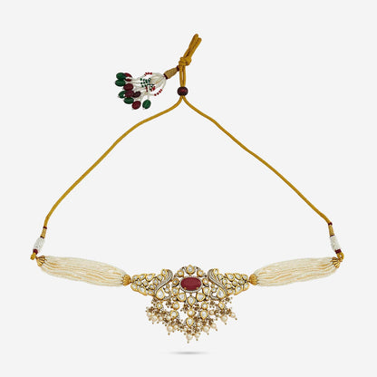 Kundan Polki Necklace Color Green Polish Victorian