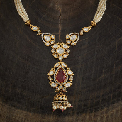 Kundan Polki Necklace Color Green Polish Victorian