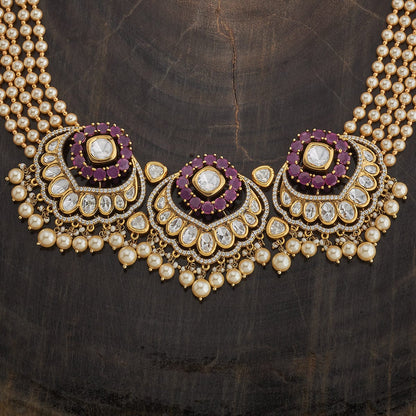 Kundan Polki Necklace Color Green Polish Victorian