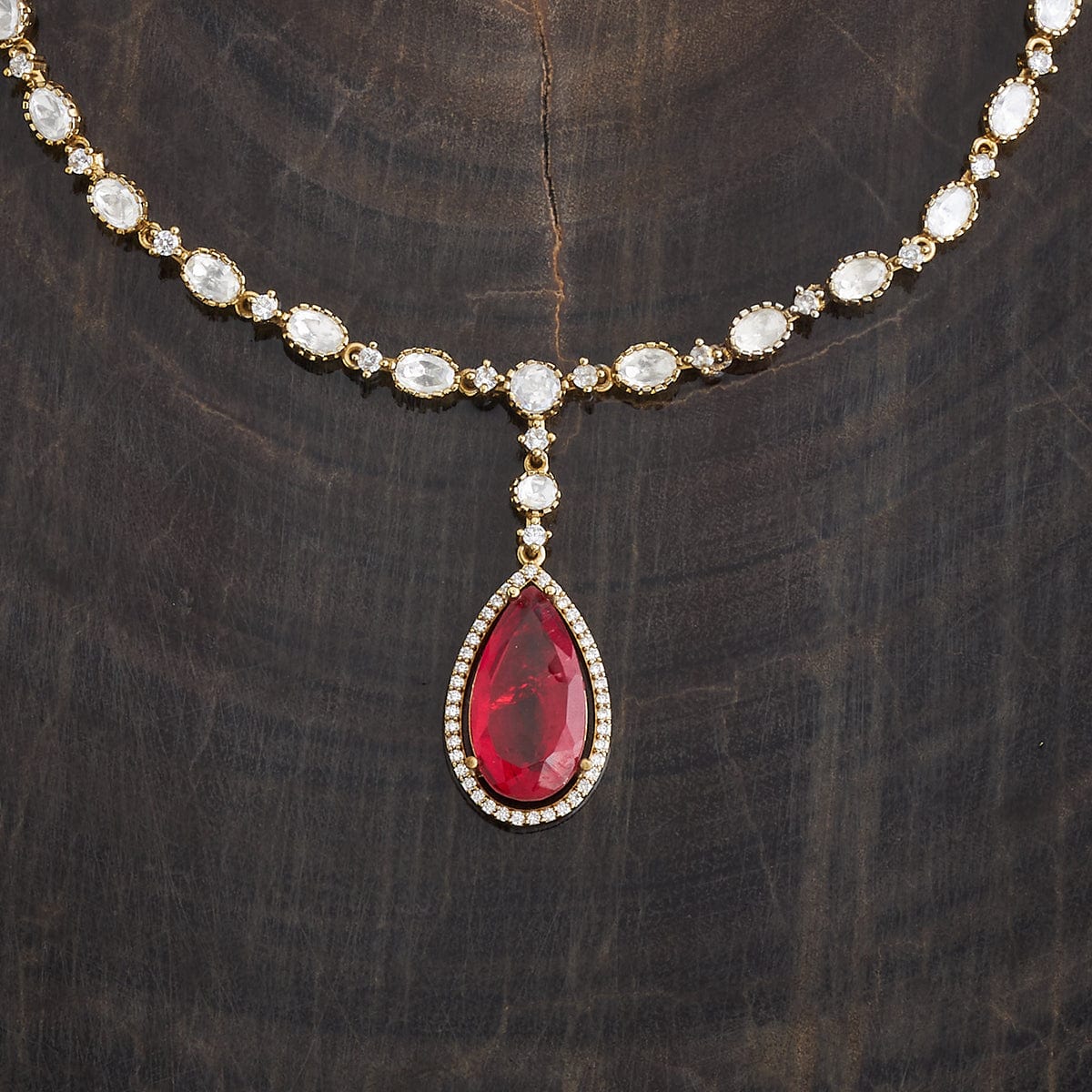 Kundan Polki Necklace Color Green Polish Victorian