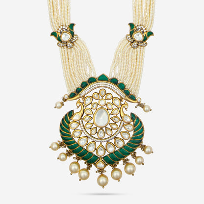 Kundan Polki Necklace Color Green Polish Victorian