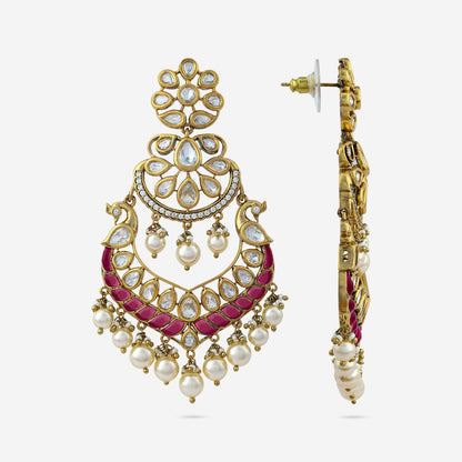 Kundan Polki Necklace Color Green Polish Victorian