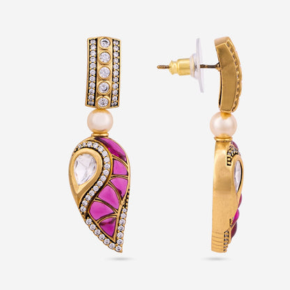 Kundan Polki Necklace Color Green Polish Victorian