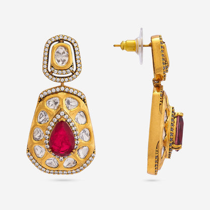 Kundan Polki Necklace Color Green Polish Victorian