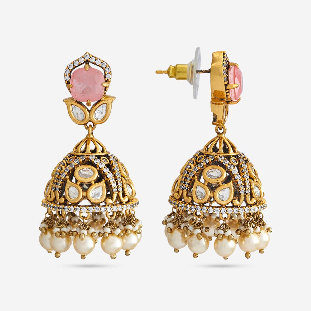 Kundan Polki Necklace Color Green Polish Victorian