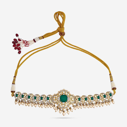 Kundan Polki Necklace Color Green Polish Victorian