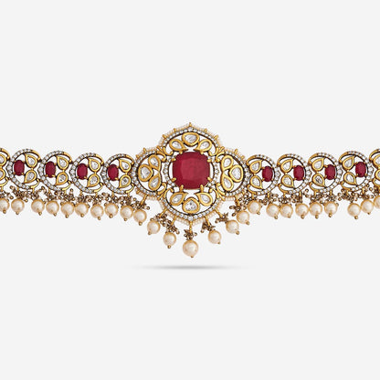 Kundan Polki Necklace Color Green Polish Victorian