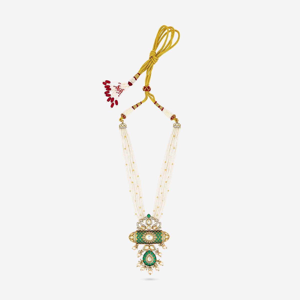 Kundan Polki Necklace Color Green Polish Victorian
