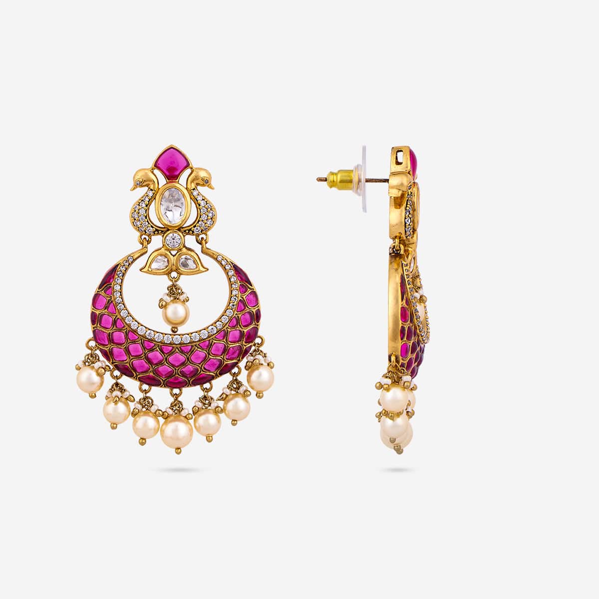 Kundan Polki Necklace Color Green Polish Victorian