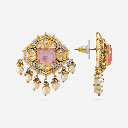 Kundan Polki Necklace Color Green Polish Victorian