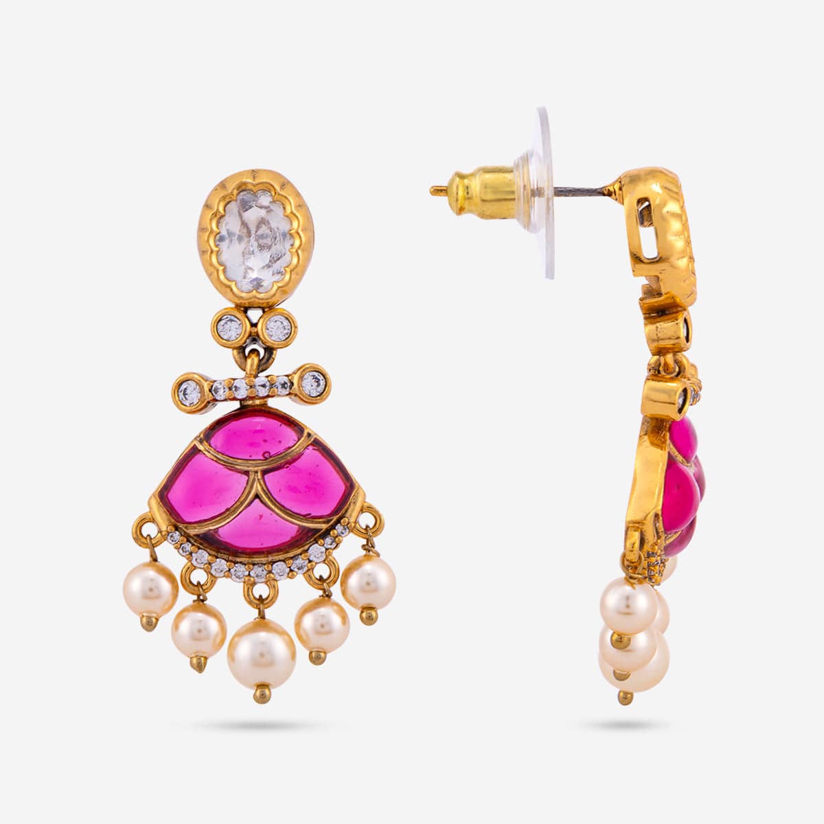 Kundan Polki Necklace Color Green Polish Victorian