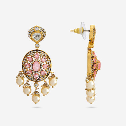 Kundan Polki Necklace Color Green Polish Victorian