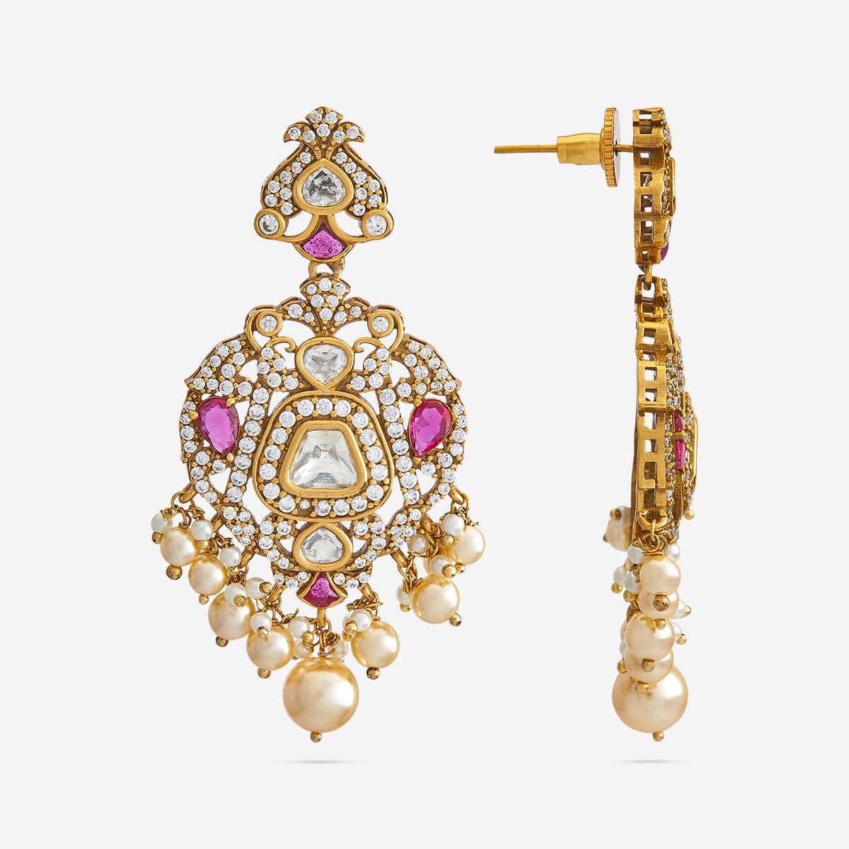 Kundan Polki Necklace Color Green Polish Victorian