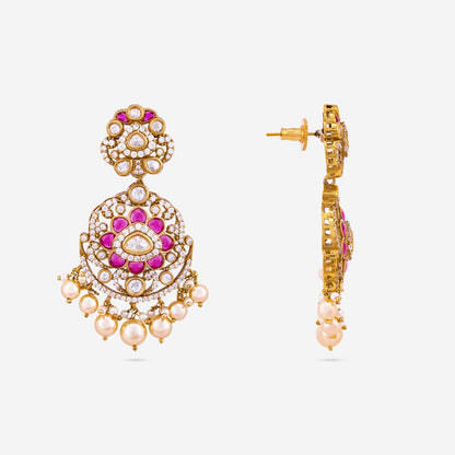 Kundan Polki Necklace Color Green Polish Victorian